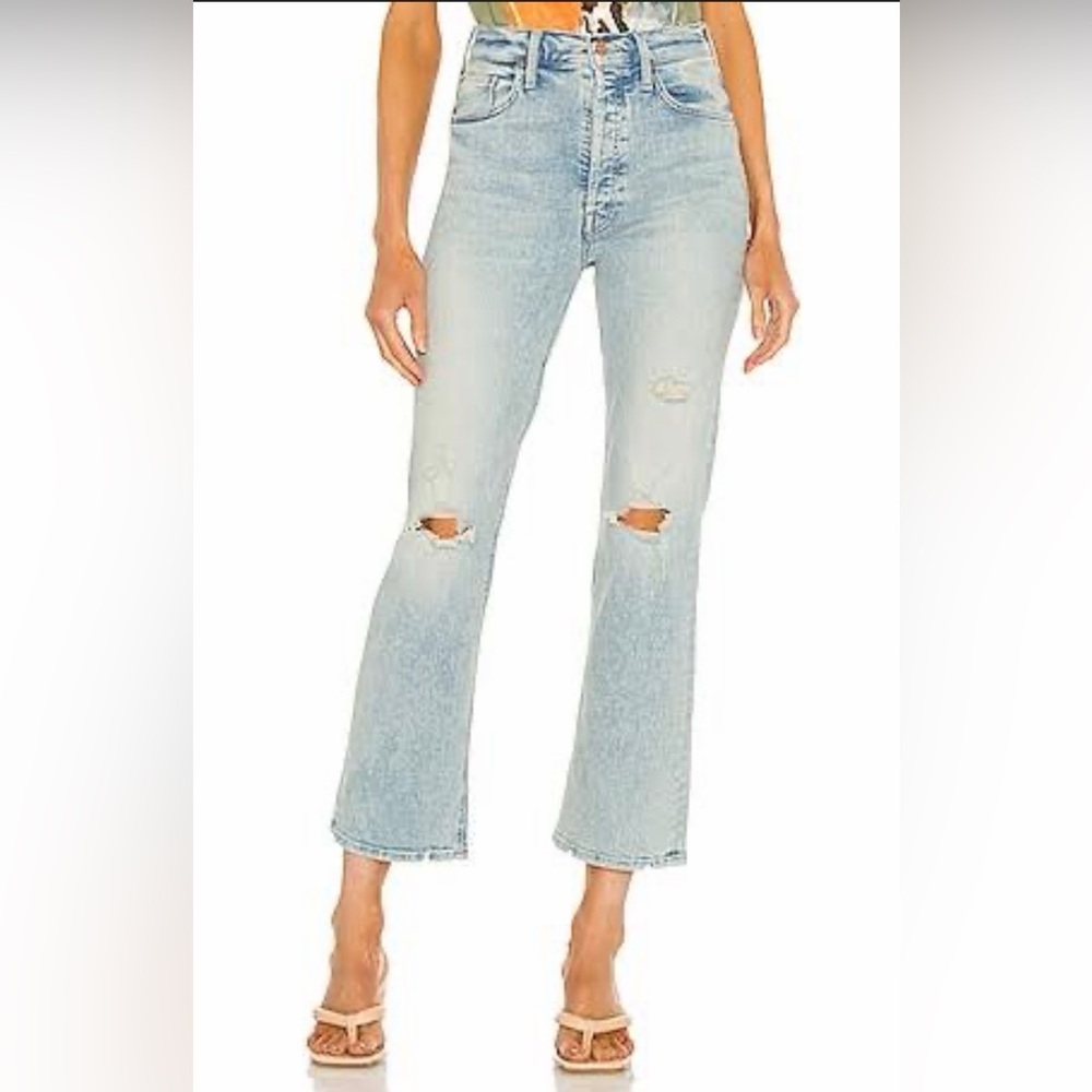 MOTHER The Tripper Cut Flowers Straight Leg Jeans 32